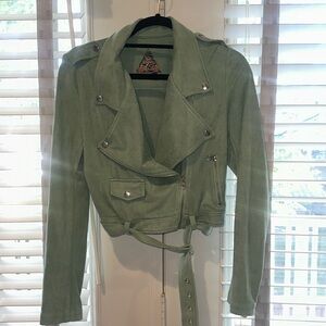 Turquoise velvet jacket